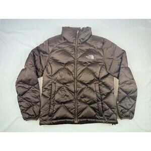 The North Face 550 Puffer Jacket Dark Brown Women’s Medium Quilted Goose Down